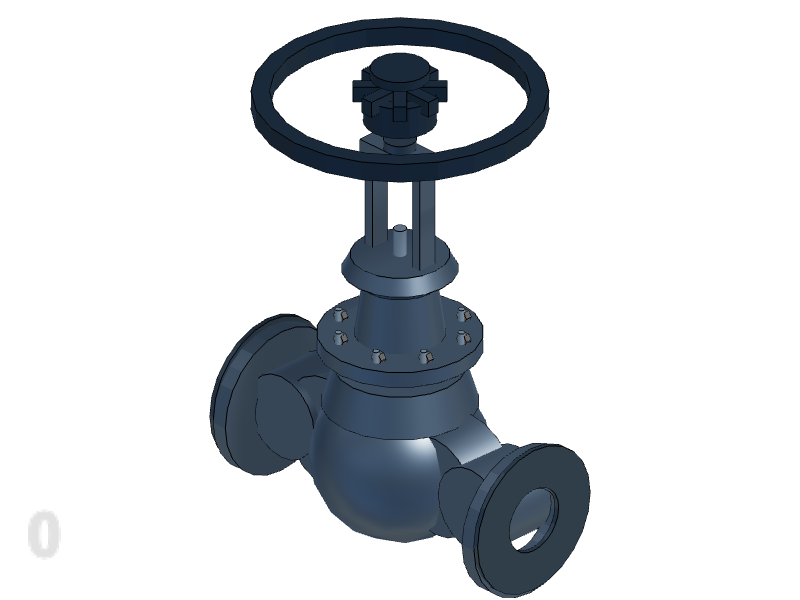 Globe Valve Z-Body Pattern NPS 3 3D Configurator