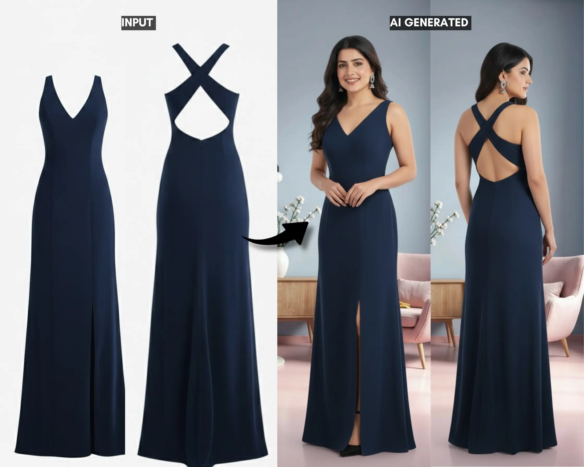 How to Create Fashion Model Images Using AI Workflow Front & Back Shoot
