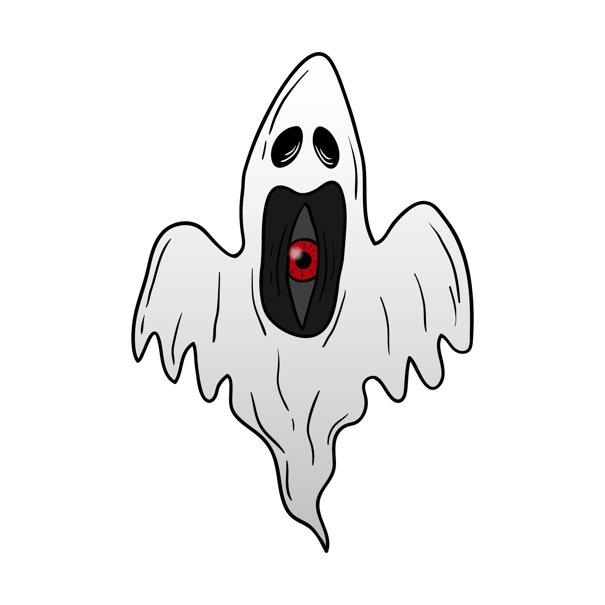 Halloween cartoon character. Cute headless ghost isolated on transparent  background. 24488344 PNG