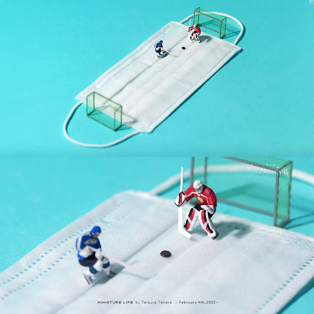 ▲2022北京奧運創作系列-冰上曲棍球（圖／田中達也IG）