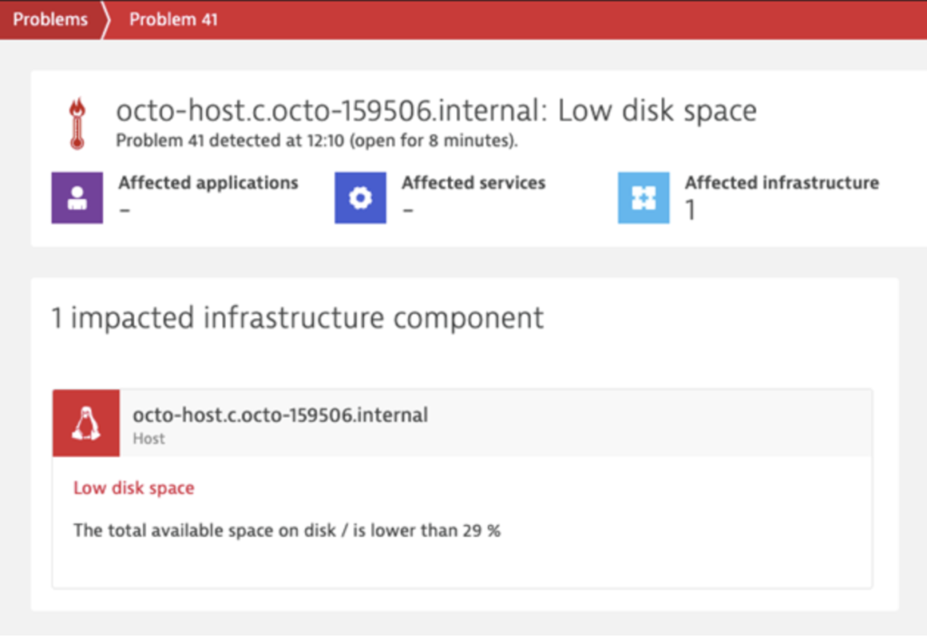 Dynatrace identifies the root cause so you can fix the problem. 