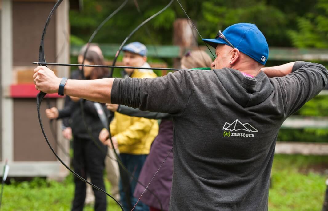 Archery company team building event