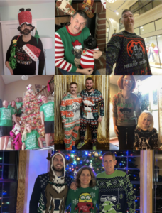 For the holidays, our remote xPerts participated in a Tacky Holiday Sweater contest. Winners received donations to the charity of their choice. 