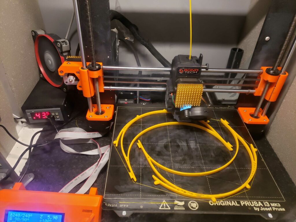 Using the 3D printer to create frames