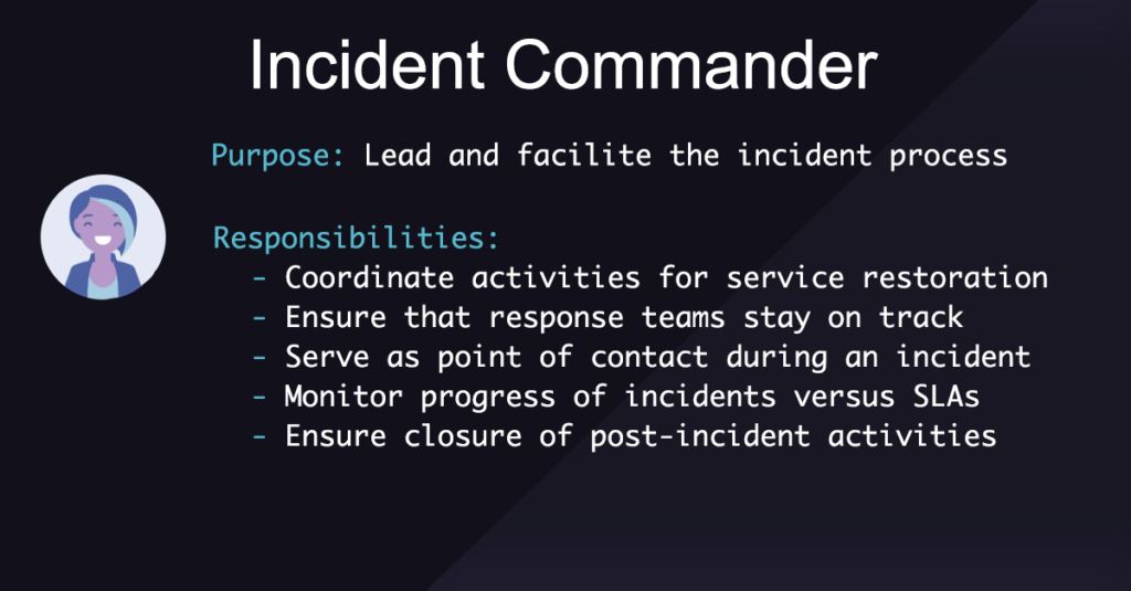 Incident Management Roles and Responsibilities: Incident Commander