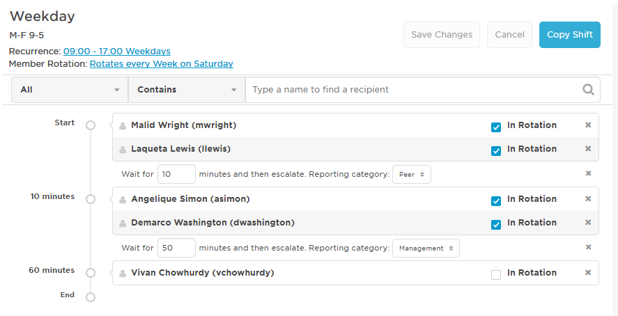 xMatters escalation paths