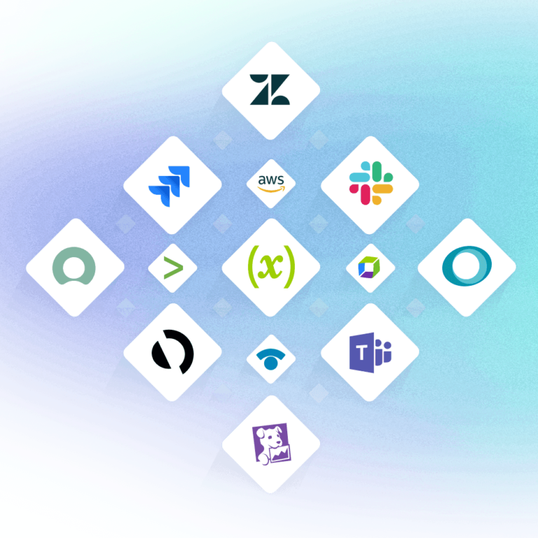 An illustration of some of the integrations available with xMatters.