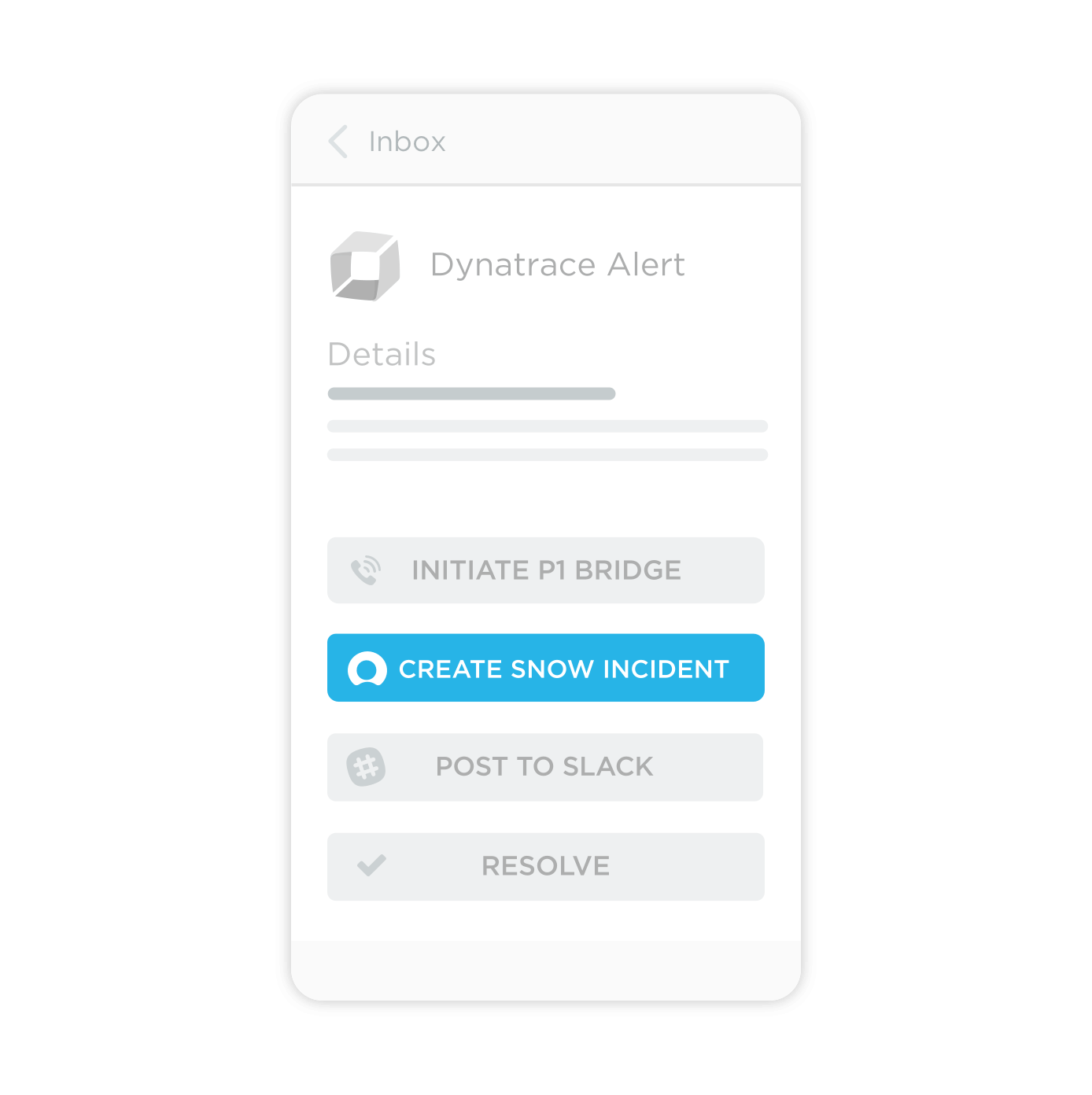 An illustration showing a Dynatrace alert a mobile phone