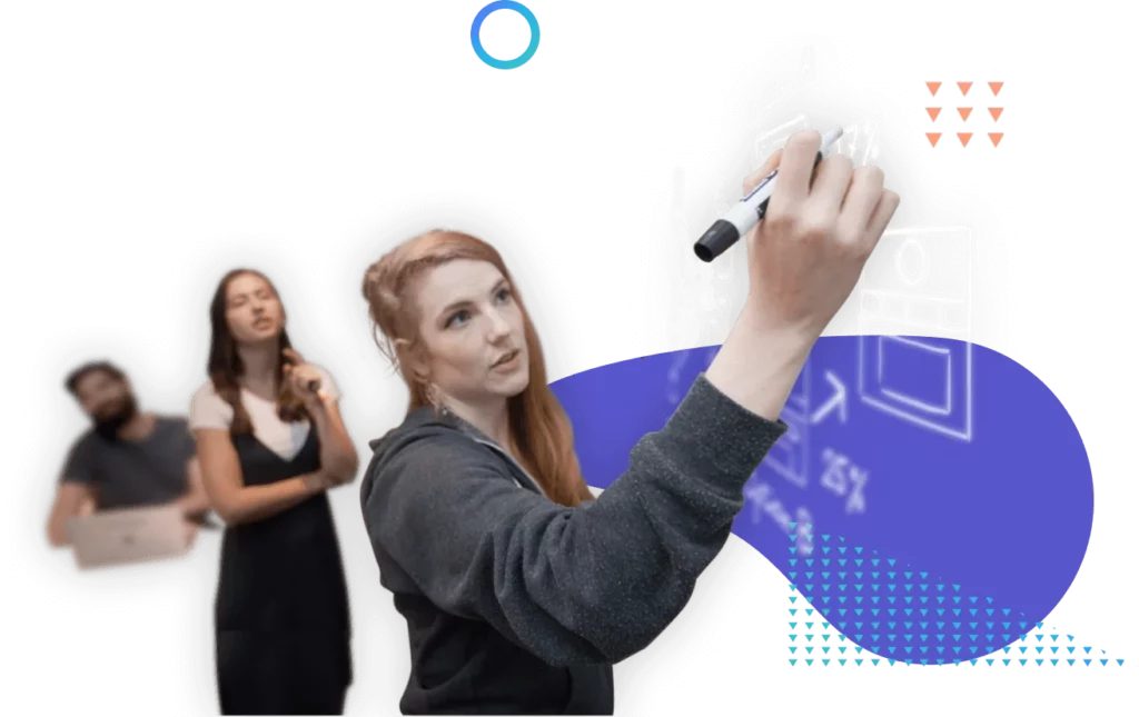 Writing on a whiteboard