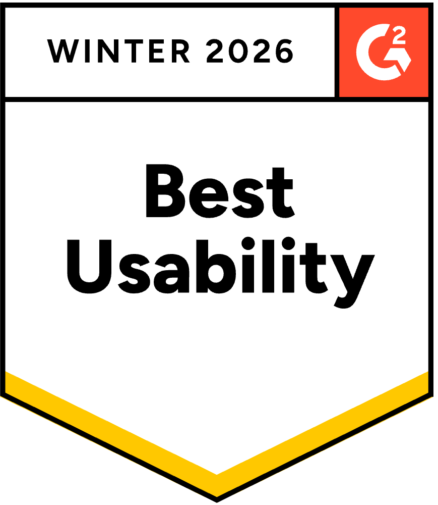 Best Usability 2025 Winter G2 award