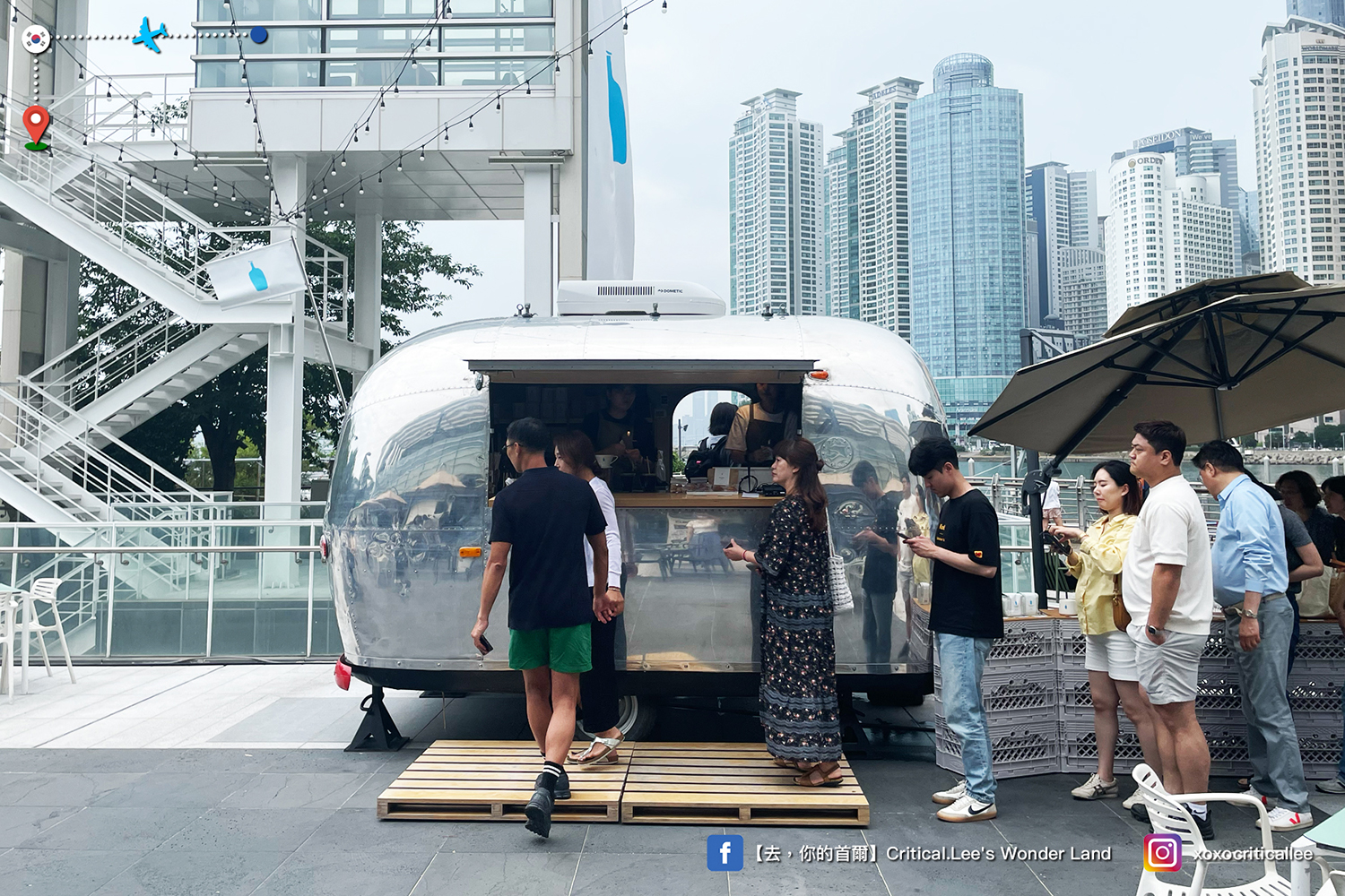 BLUE BOTTLE ♥ 釜山市 海雲台區 冬柏島篇～藍瓶迷必須打卡的超可愛咖啡卡車快閃店！