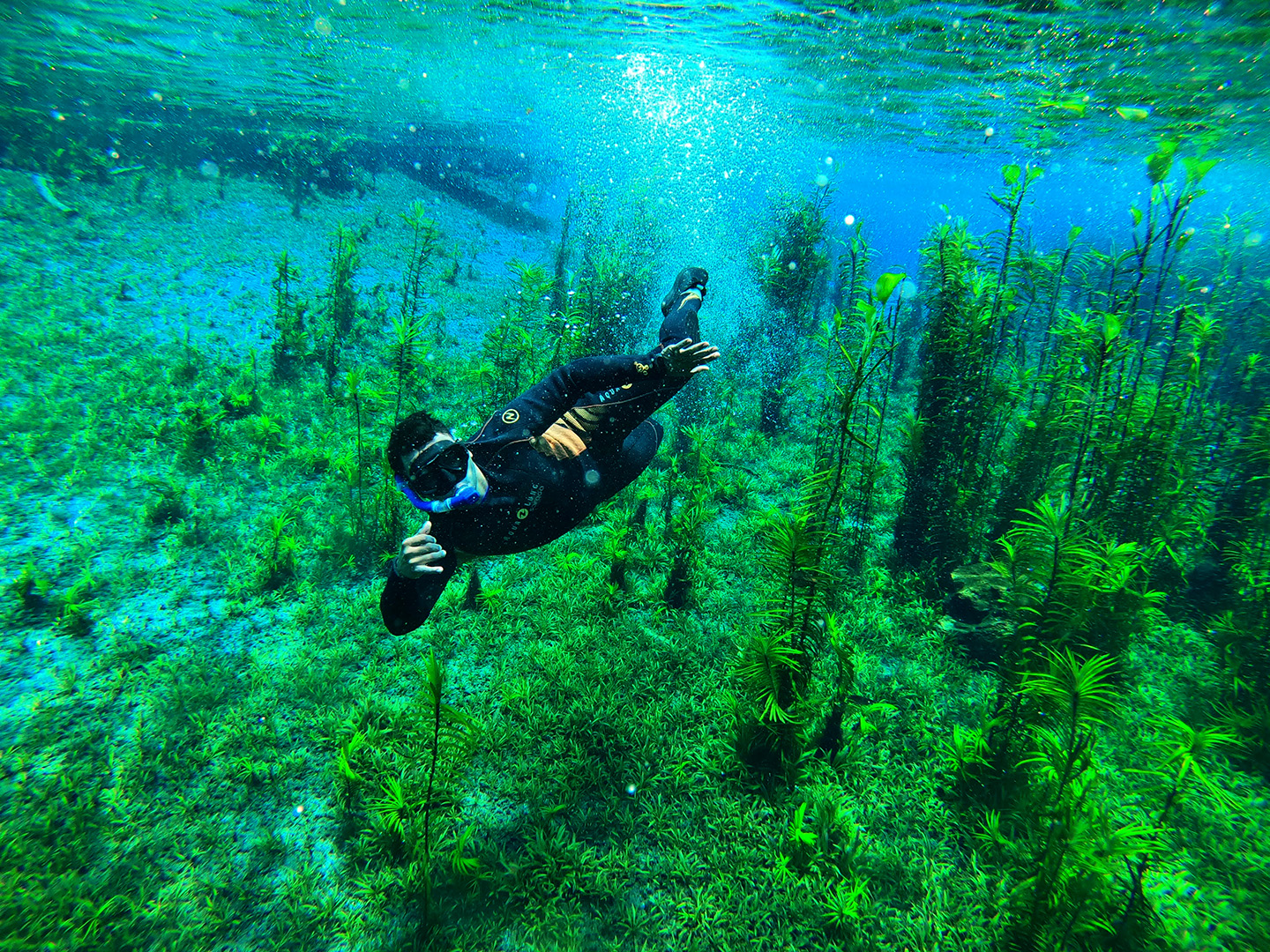 homem realizando mergulho