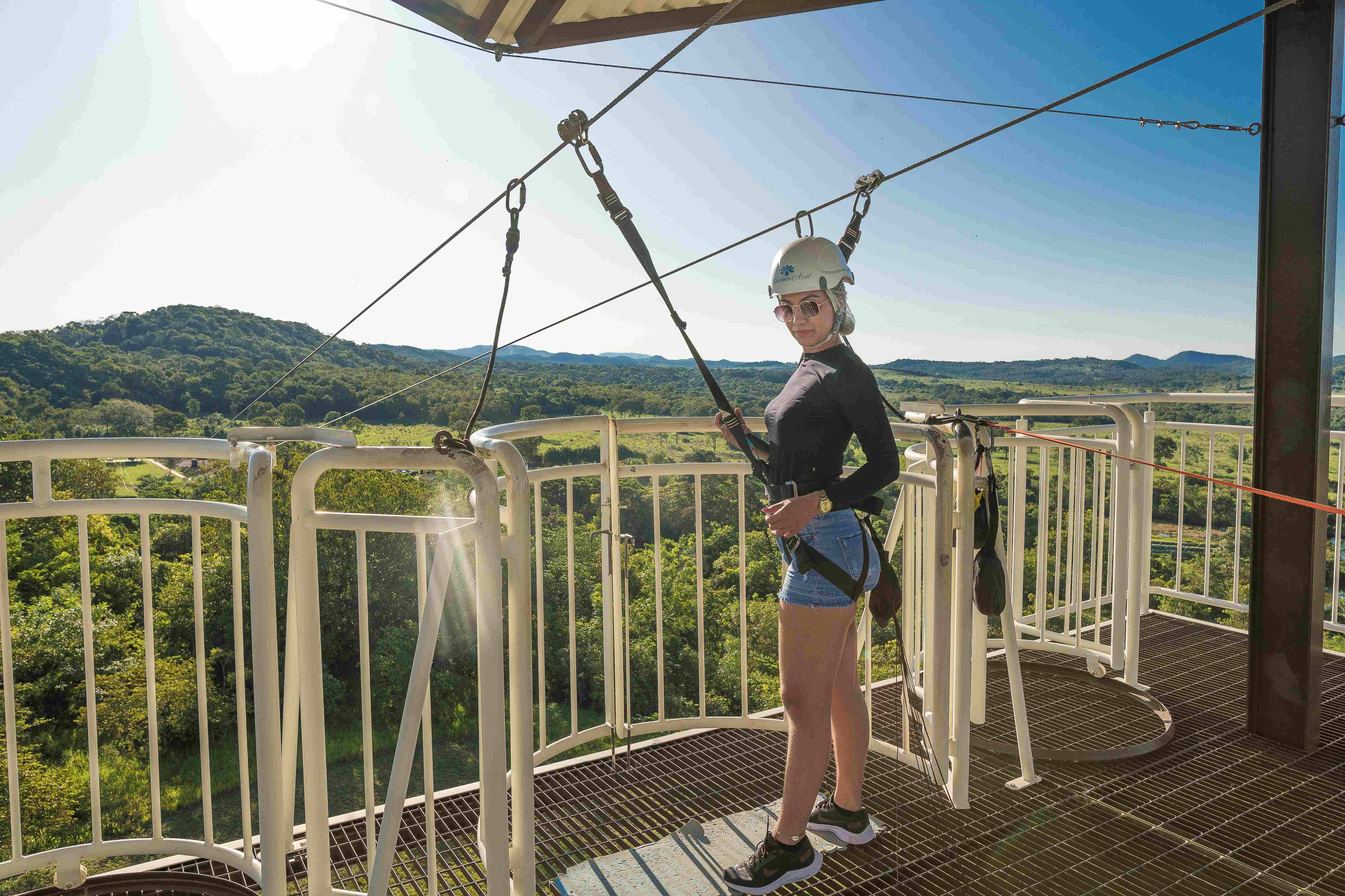 Tirolesa Nascente Azul