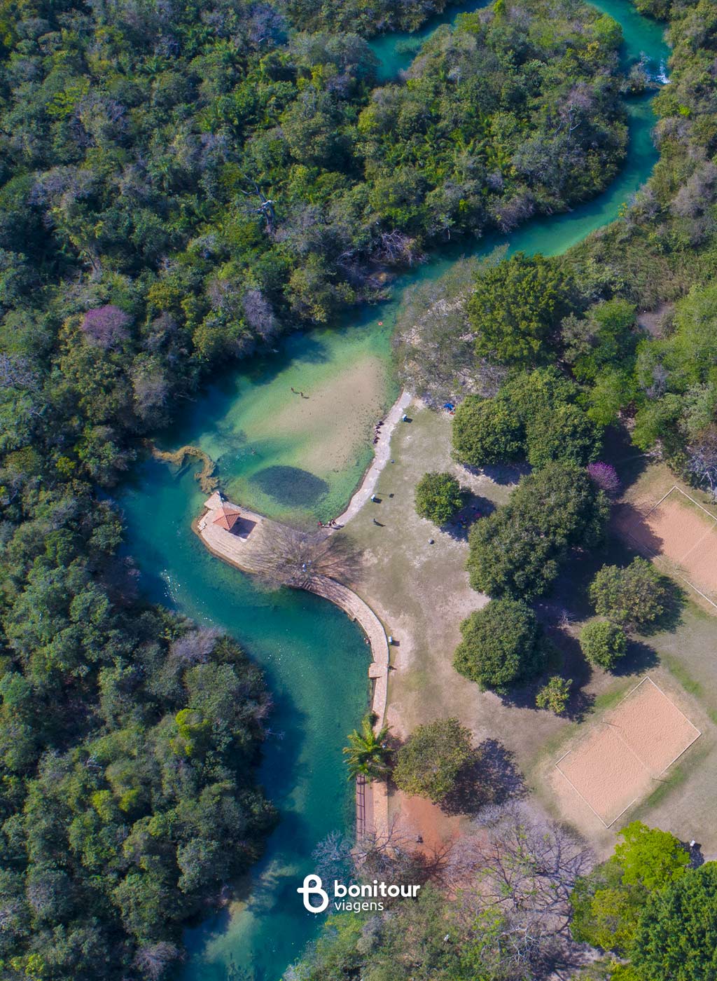 Vista de cima do Rio Formoso