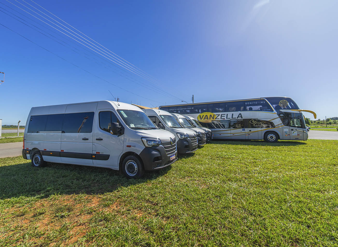 Frota de veículos do transfer compartilhado em Bonito/MS