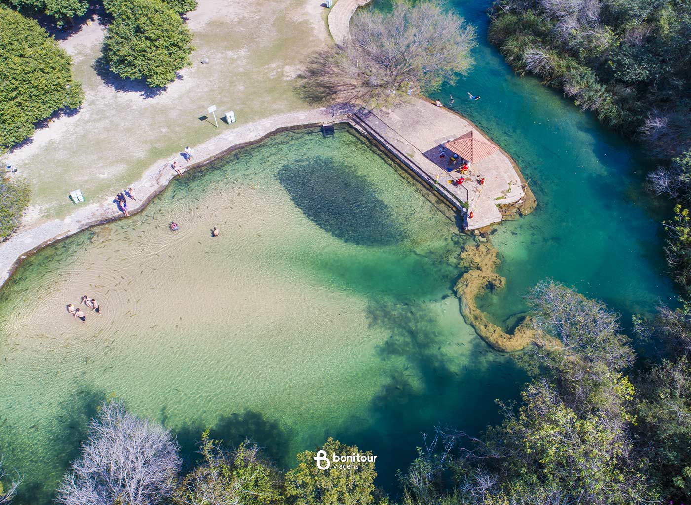 Vista de cima do Rio Formoso