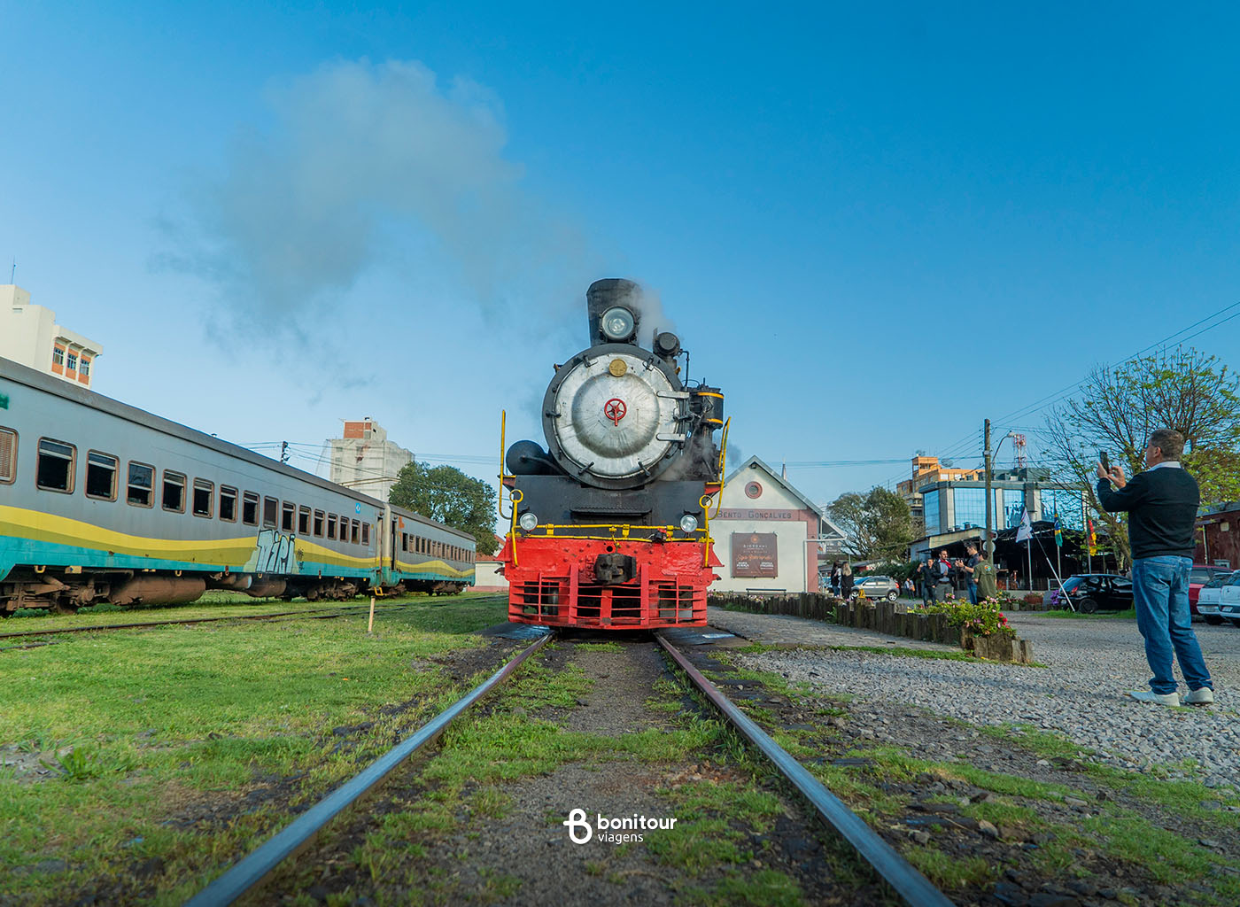 Frente de Trem à vapor Maria Fumaça
