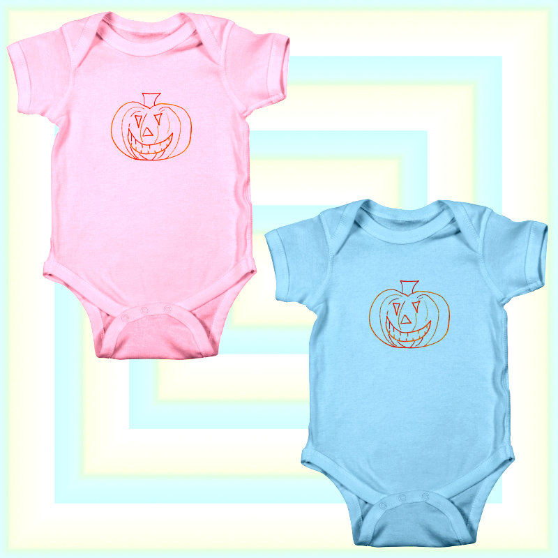 Halloween Jack-O-Lantern Pumpkin Baby Bodysuit XPM2-51