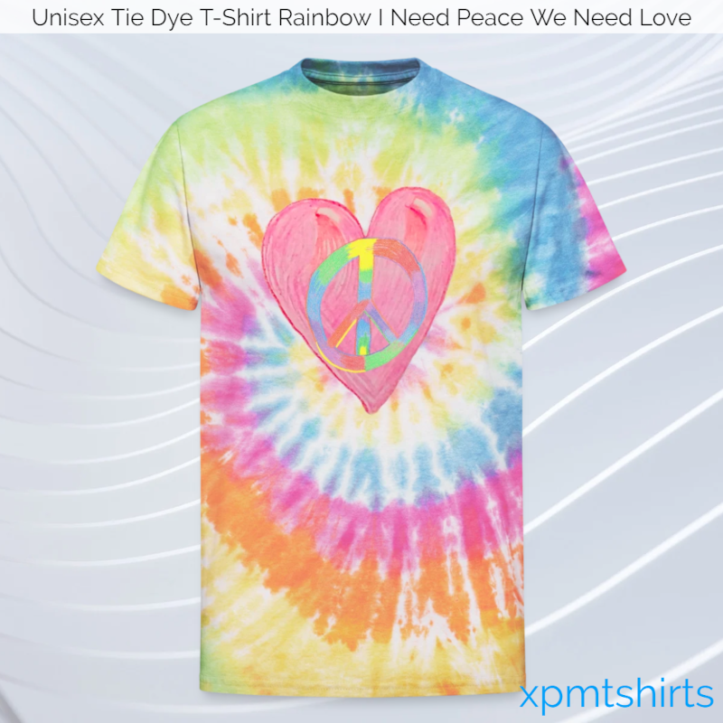 Unisex Tie Dye T-Shirt Rainbow