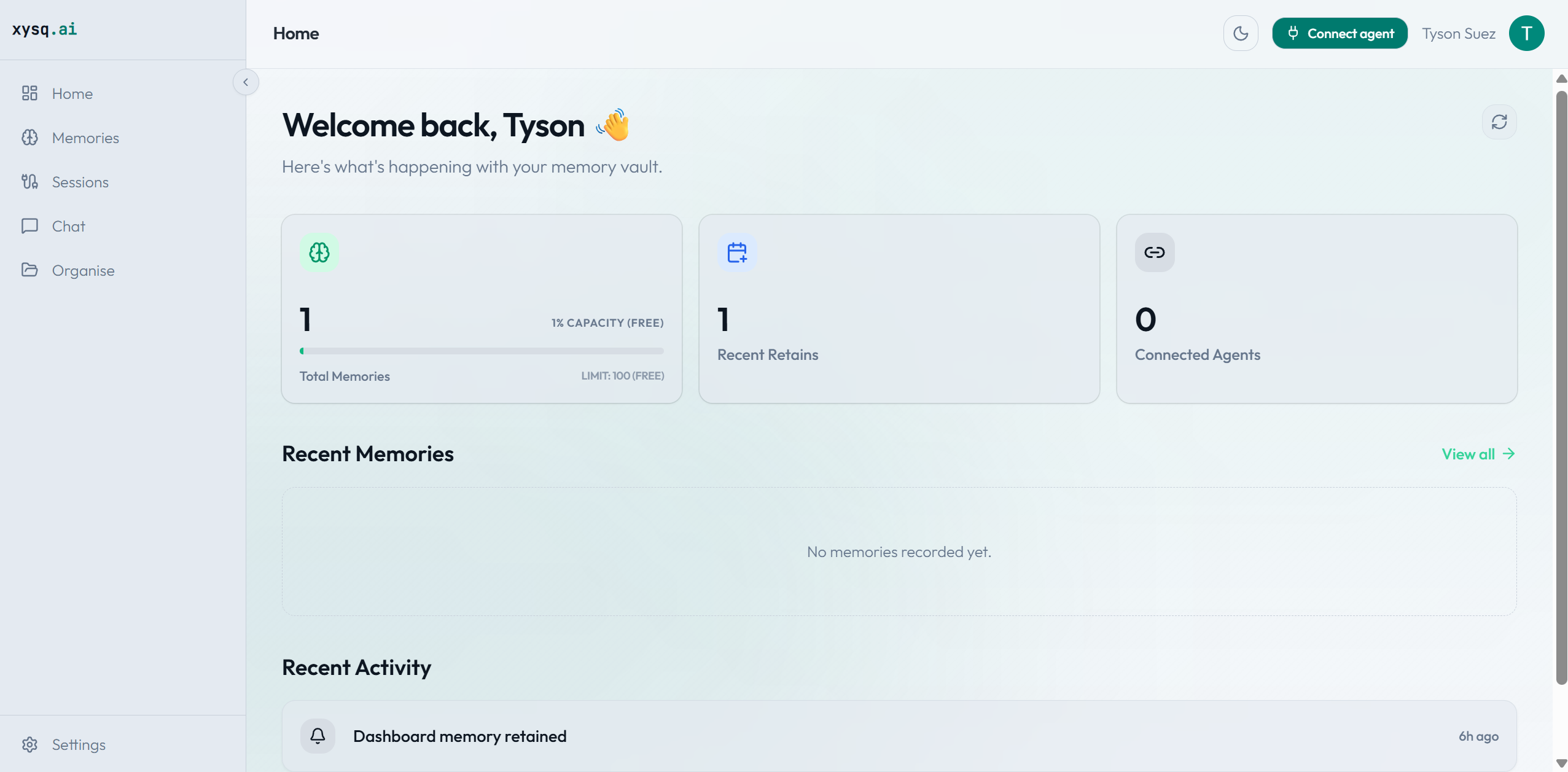 Connect Agent Button