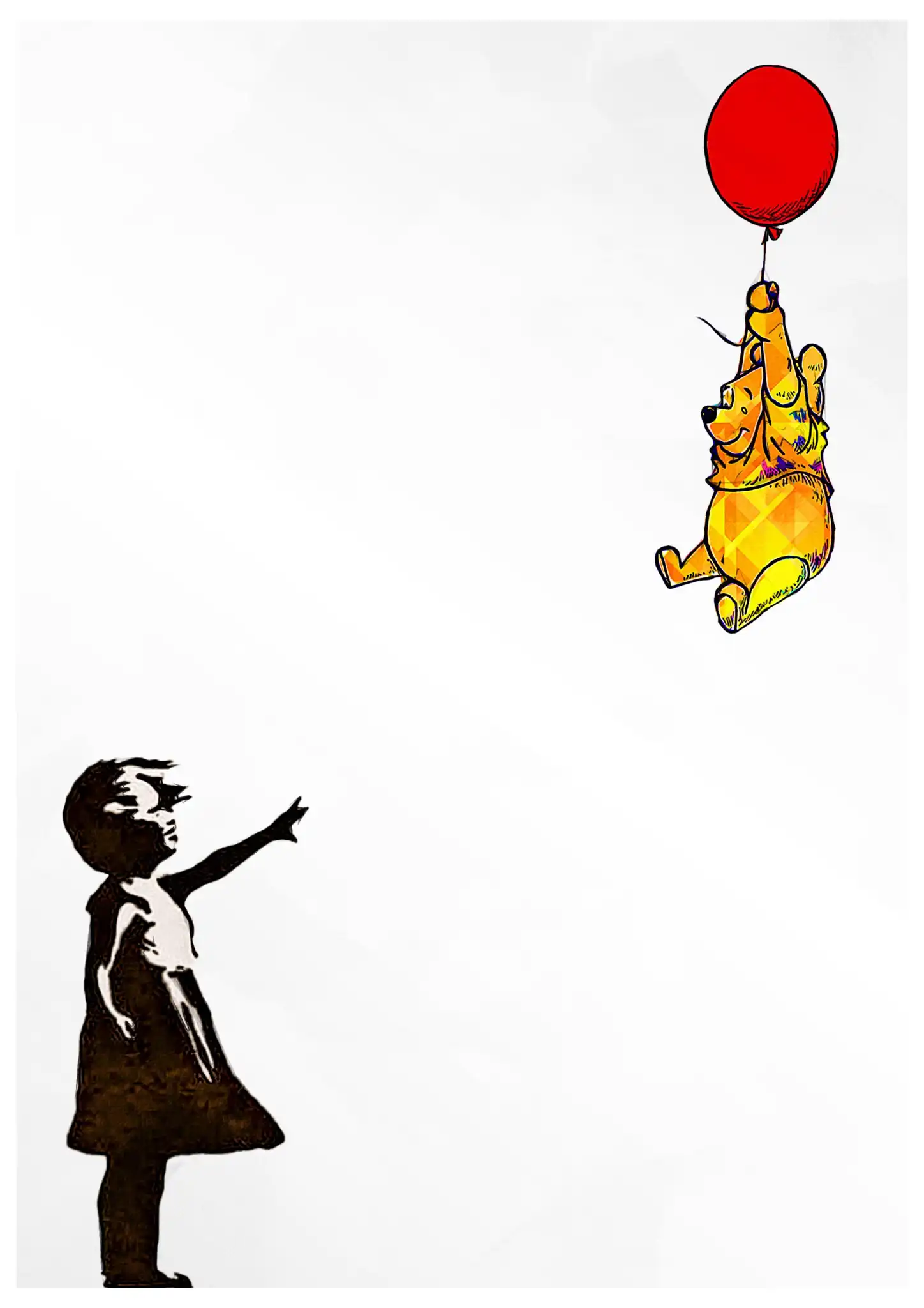 Benny Arte, Banksy, bye bye Winnie, Work On Paper