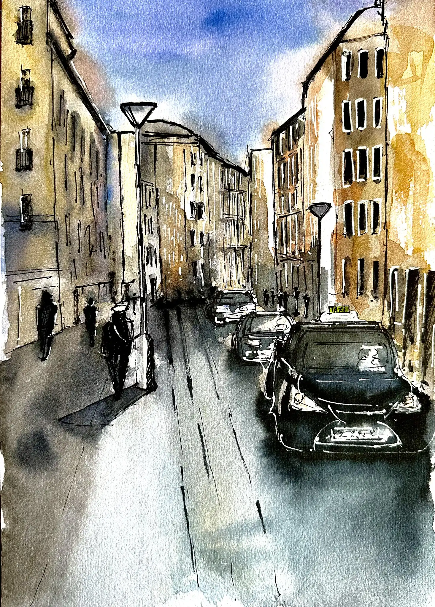 Franck GIRAUD, Rue du Commerce, Work On Paper