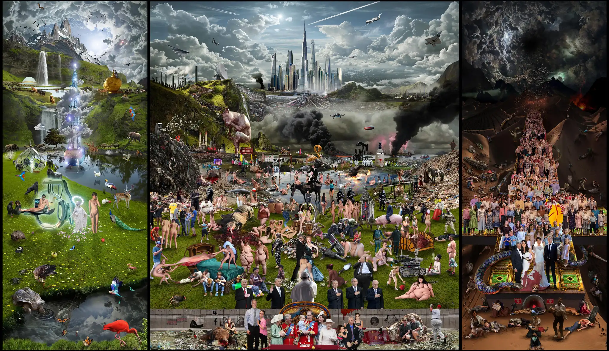 Seb JANIAK, Le Jardin de Mâyâ, triptyque, 2018-2019, Photography