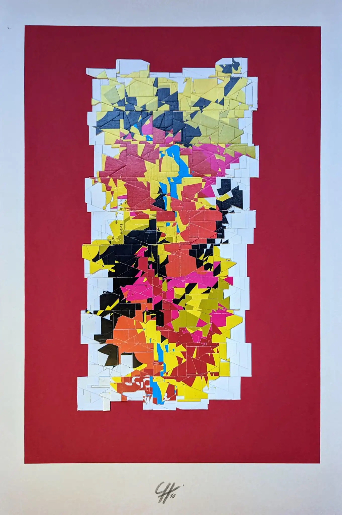 Jean-Marie CHOURGNOZ, Collage - marqueterie de papier - 2010, Work On Paper