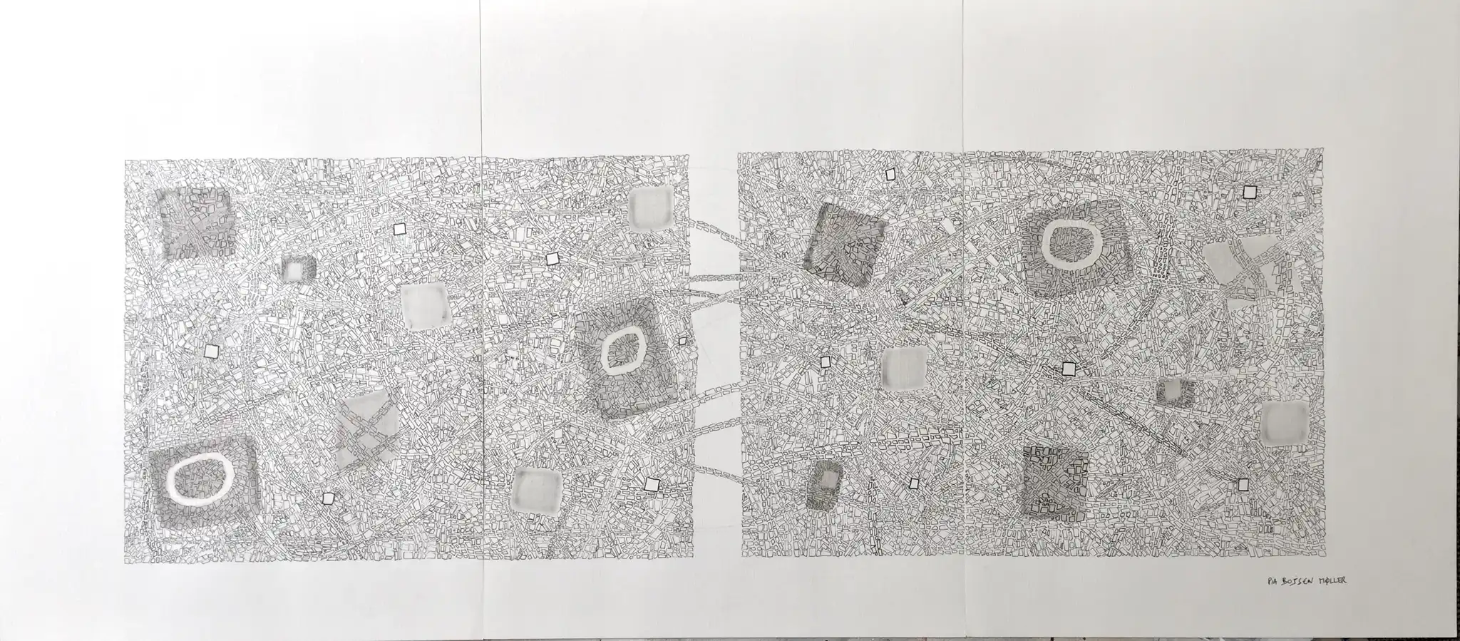 Pierre BASTAROLI, Pia Bojsen-Møller-Triptyque II, Work On Paper