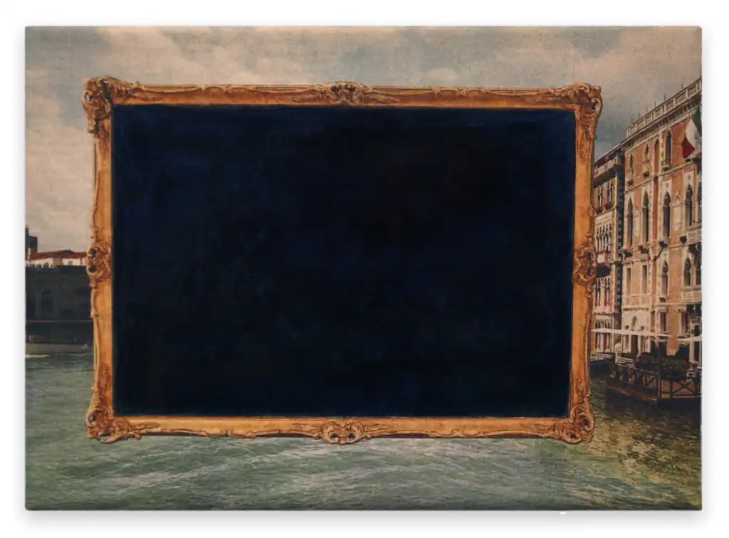 Anne DELEPORTE, Black Blue Board , Work On Paper