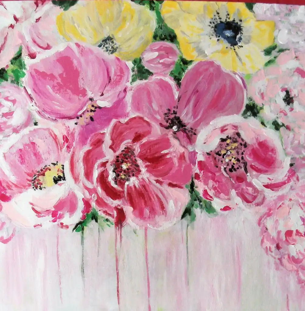 Véronique AUFRERE, Fleurs abstraites, Painting