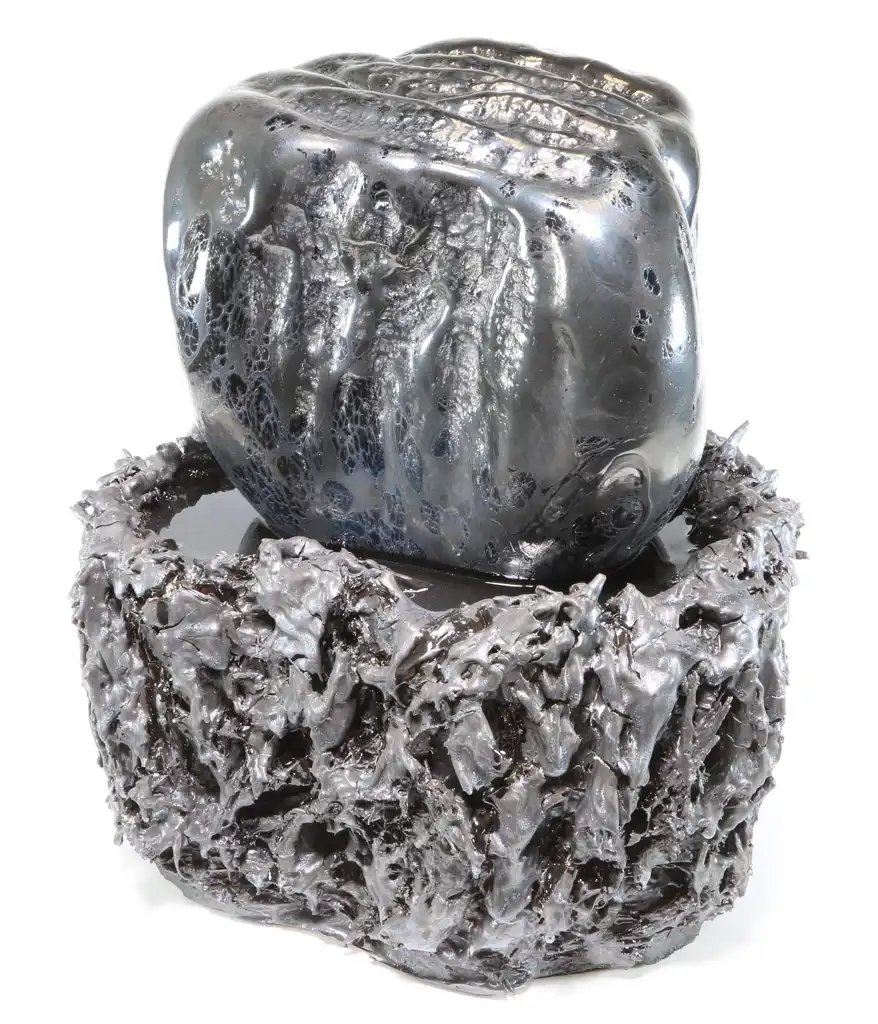 Andrew ERDOS, Lava Field Stool (Obsidian 03). Collaboration with Shawn Murrey, Sculpture