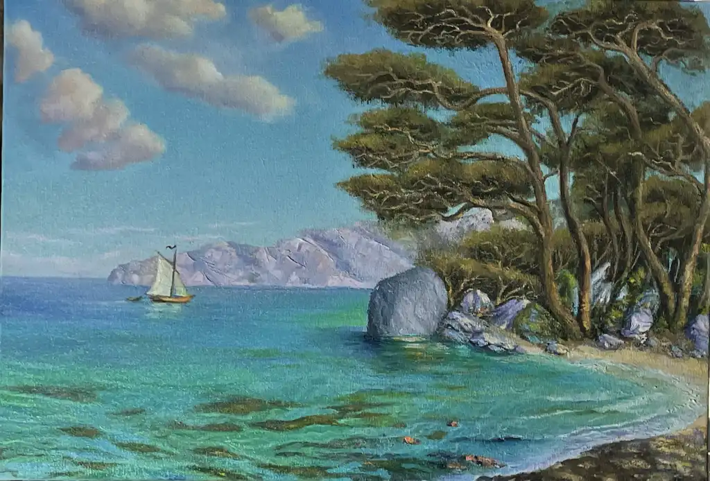 Nicolas DUPUY, d’azure et de turquoise, Painting