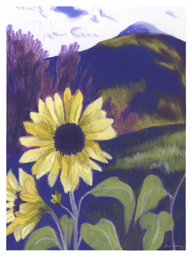 Clara DEBRAY, Les tournesols, Work On Paper