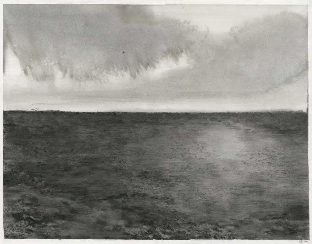 Yann BAGOT, Horizon, mer, ciel (Pointe du Grouin #23.27), Work On Paper