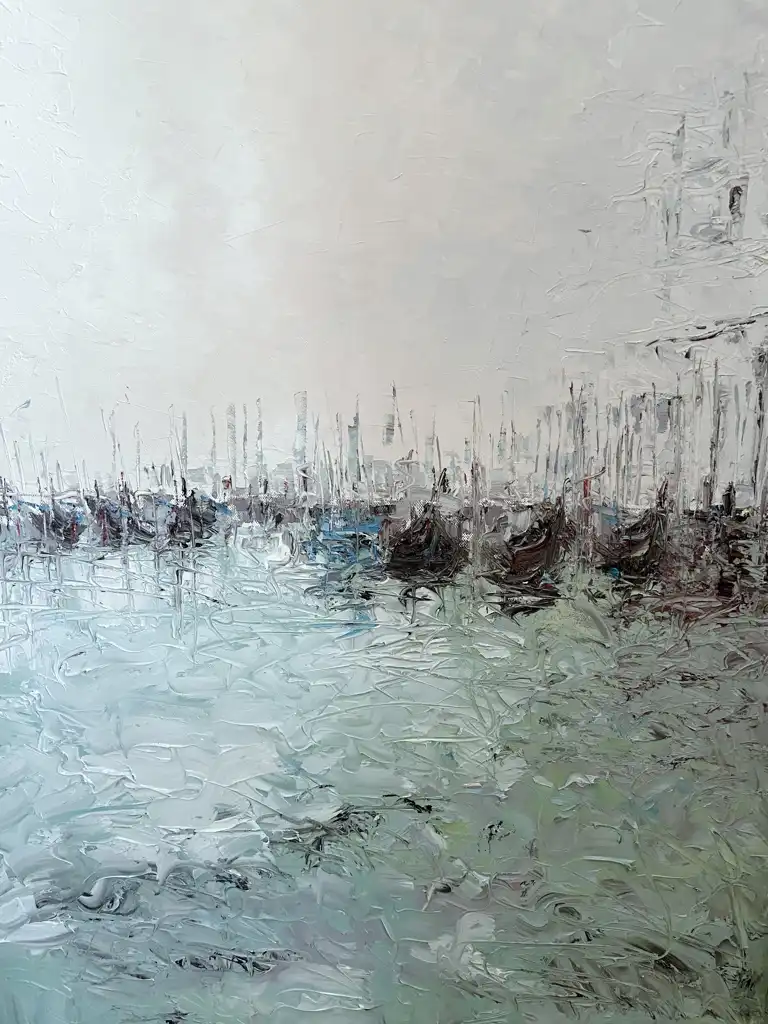 Michel DRASS, VENISE: Lever du jour, Painting