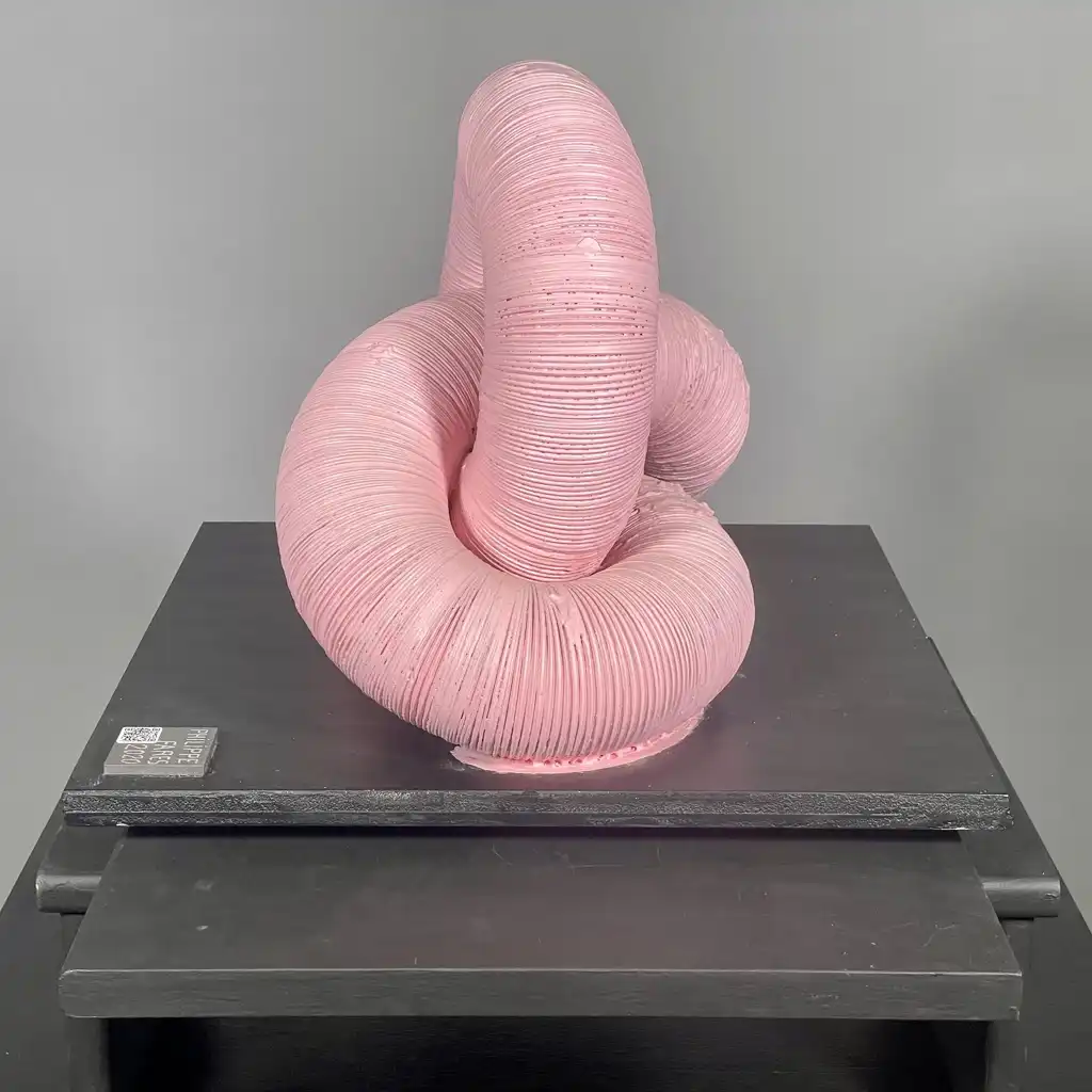 Philippe FARES, PINK TUBULAR KNOT , Sculpture