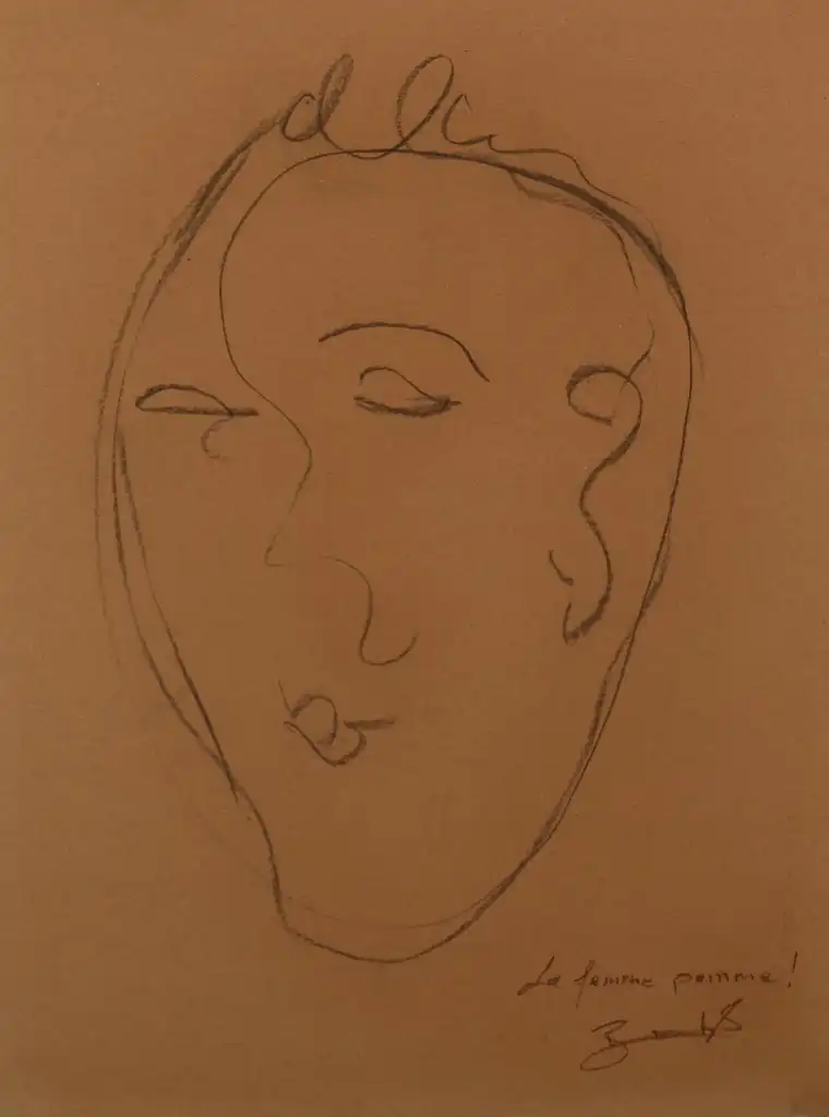 Bernard BONNET, La femme pomme., Work On Paper