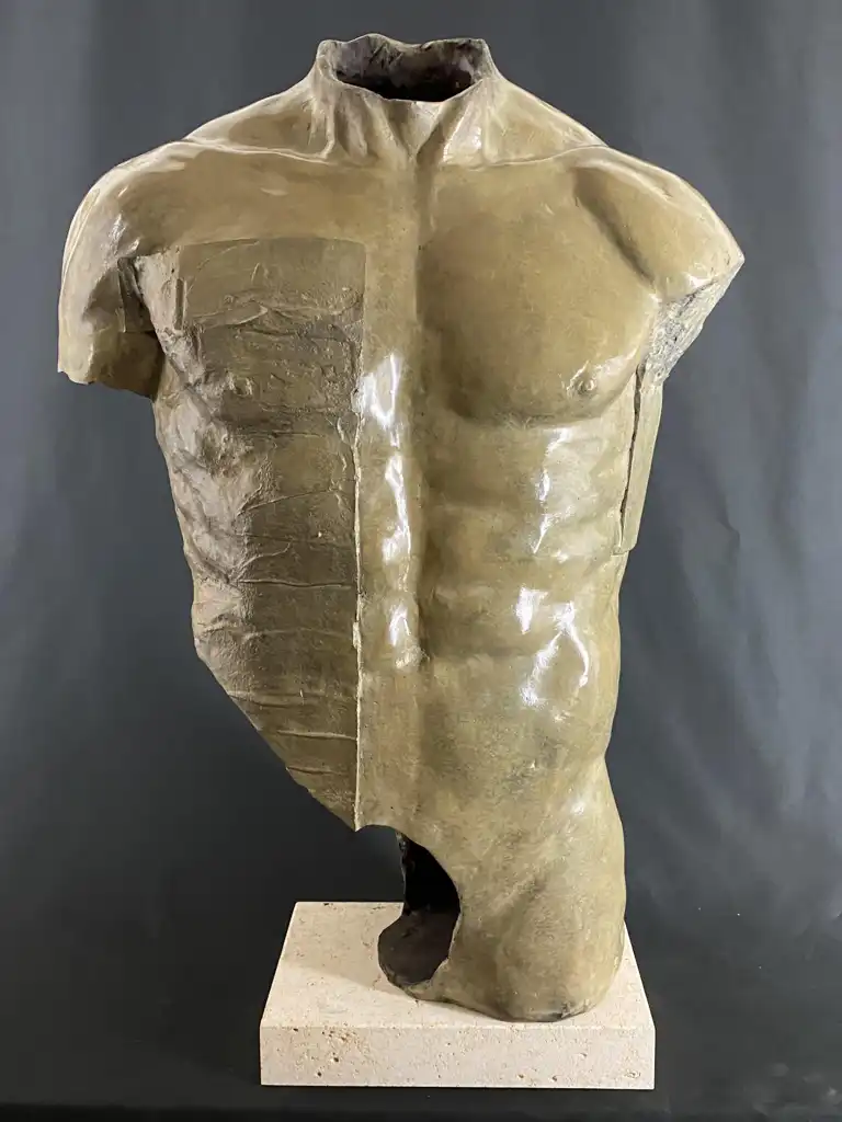 Jean Gabriel MONDIE, Torse Spartiate , Sculpture