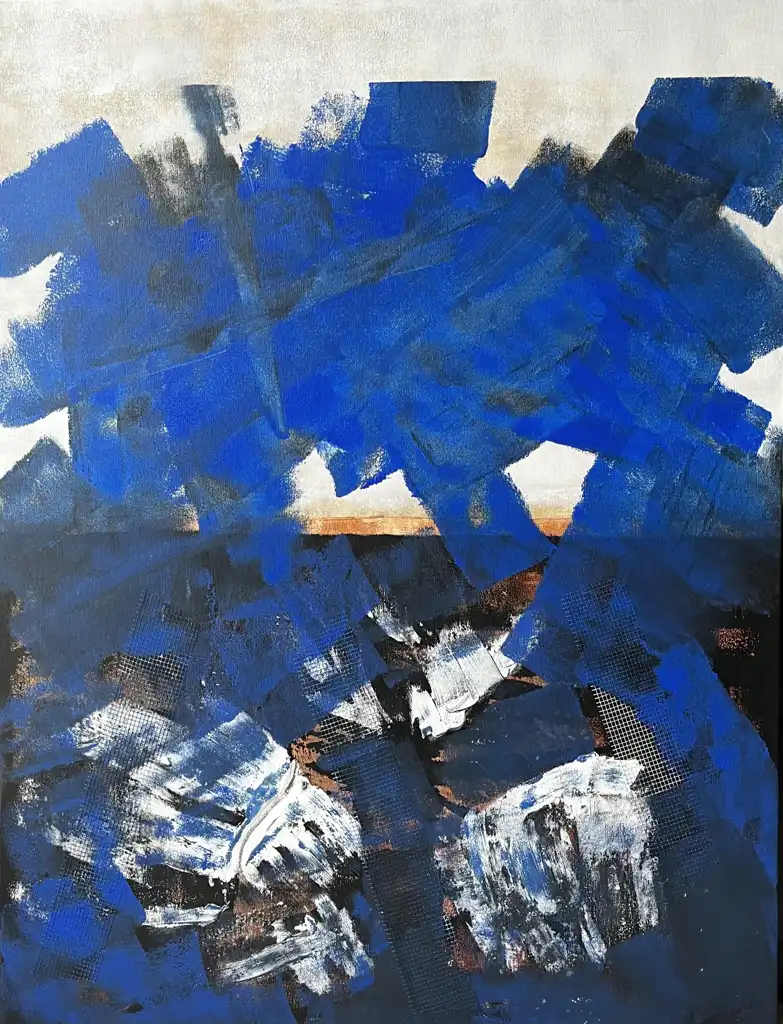 Hervé SOUFFI, Tempête de bleu, Painting