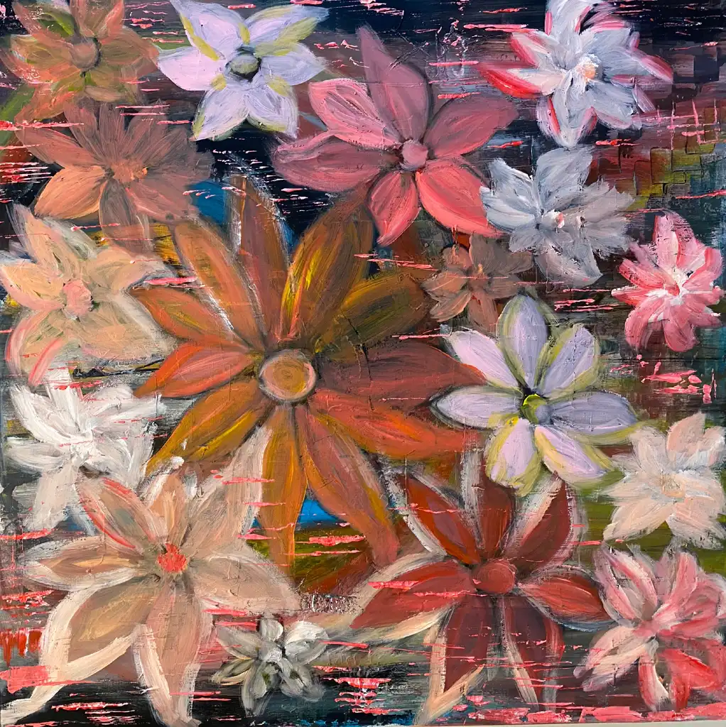 Isabelle TAIEB NICOLAÏ, LE POUVOIR DES FLEURS, Painting