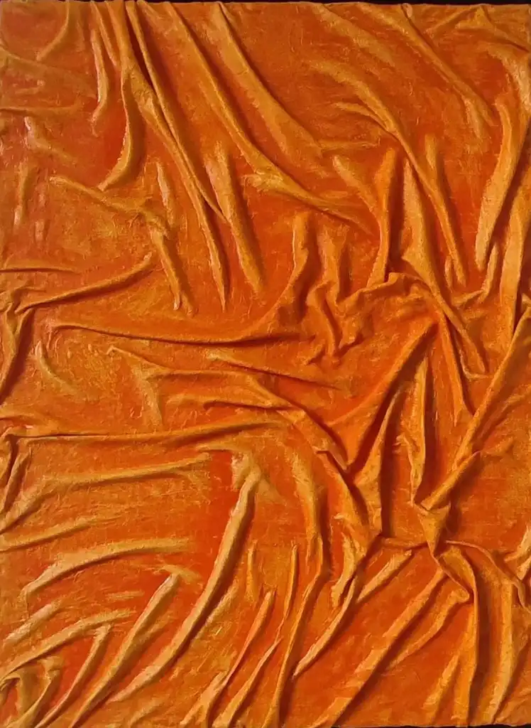 THIME, Les drapés Orange H 60x80, Painting