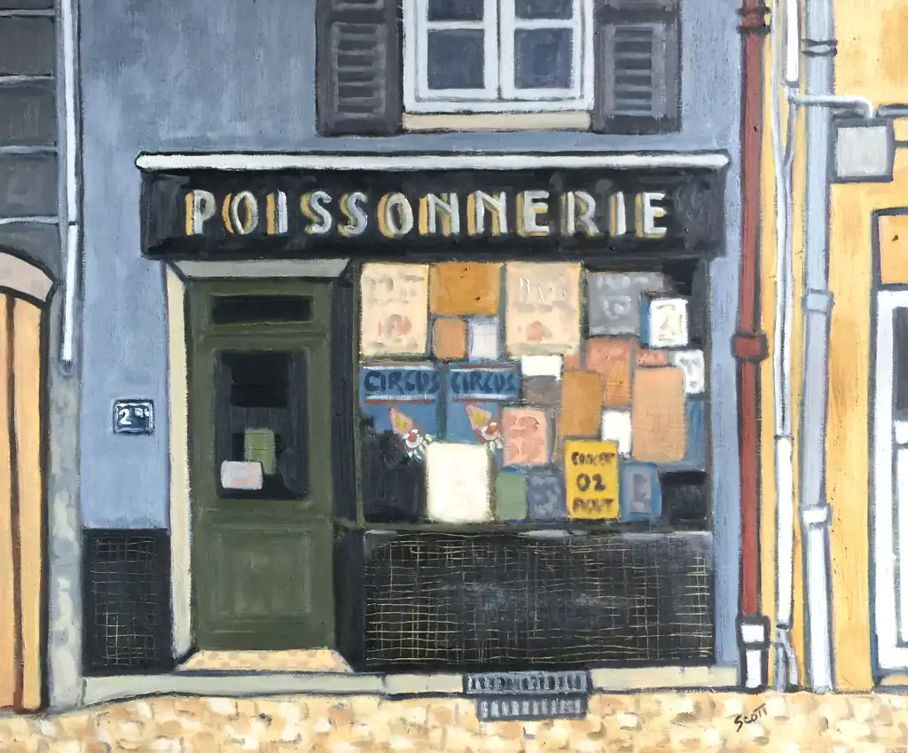 John SCOTT, Poissonerie, Langogne, Painting