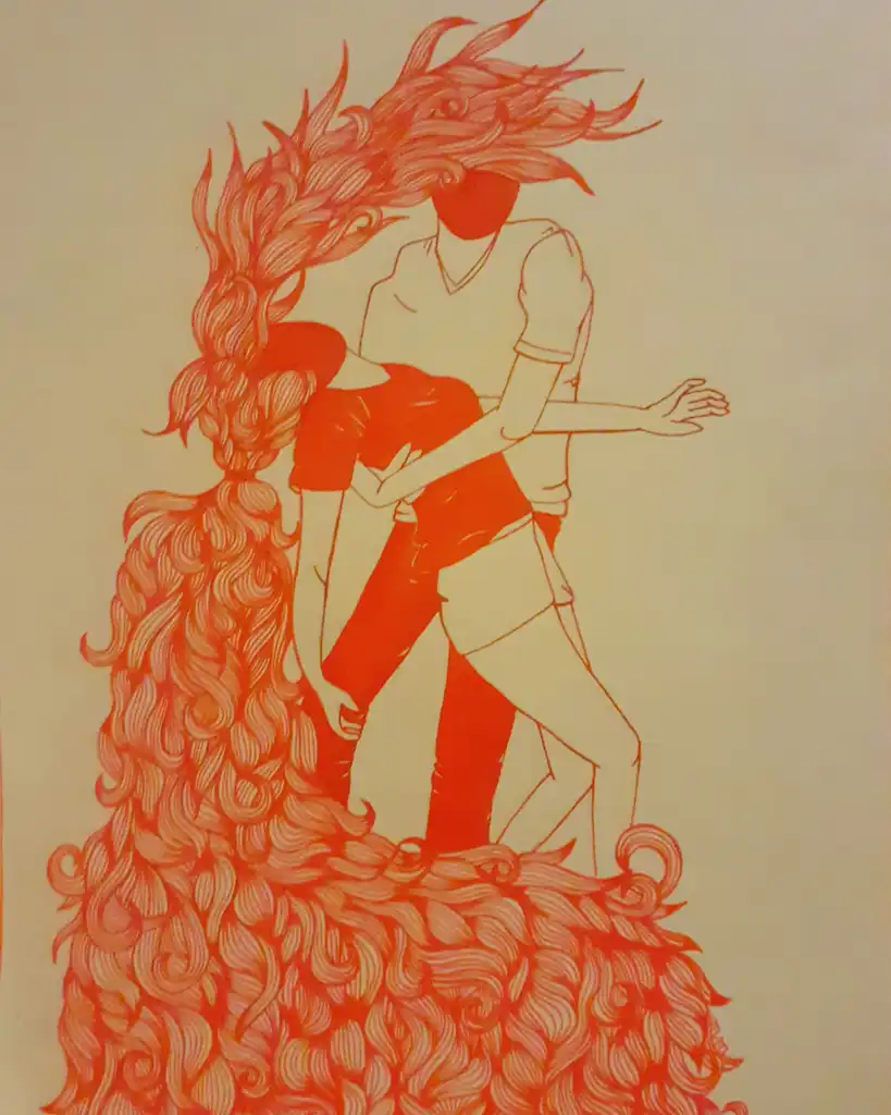 Mathilde Malapel, Rouges, Work On Paper