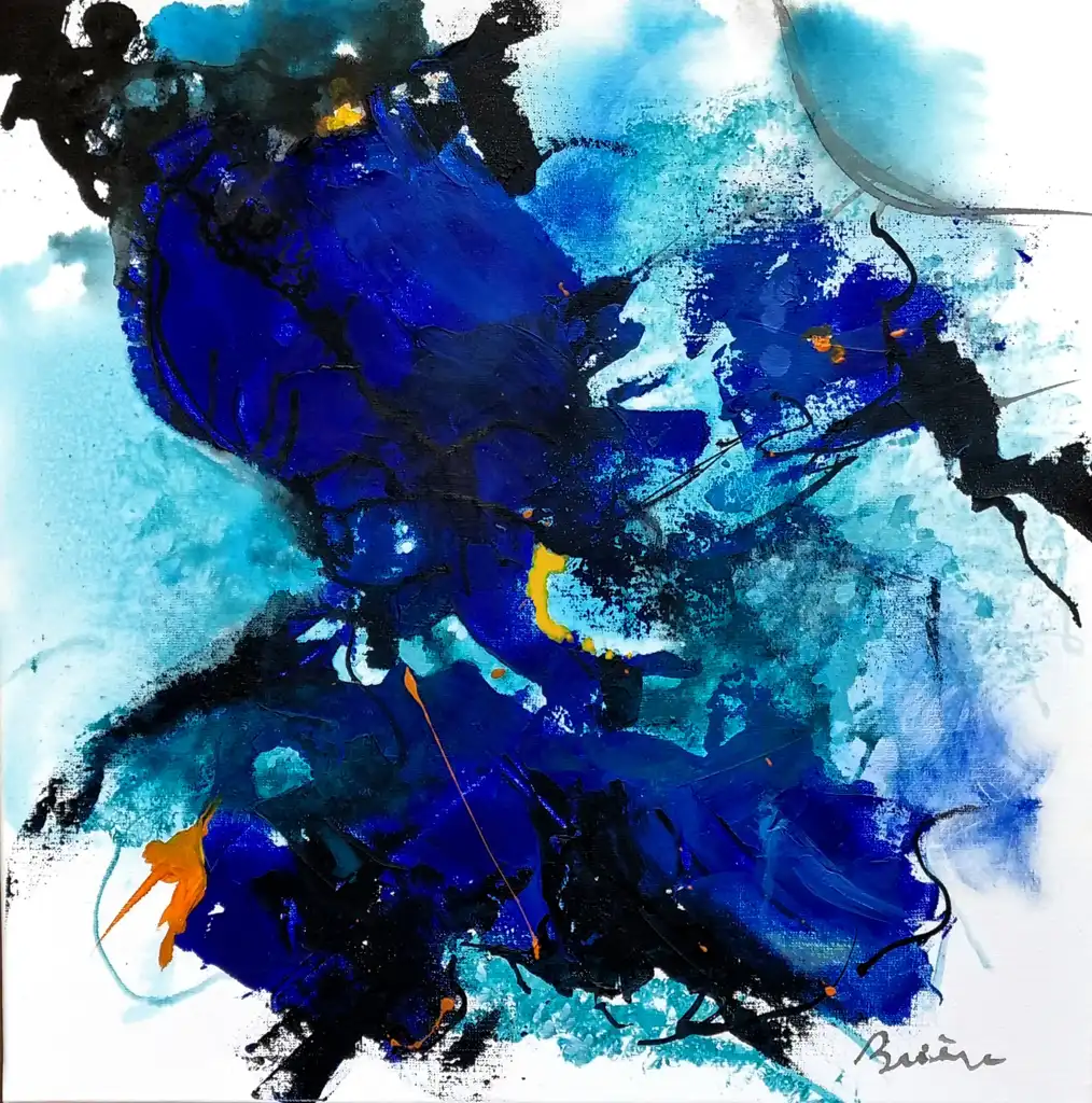 Patrick BRIERE, deep blue night, Painting