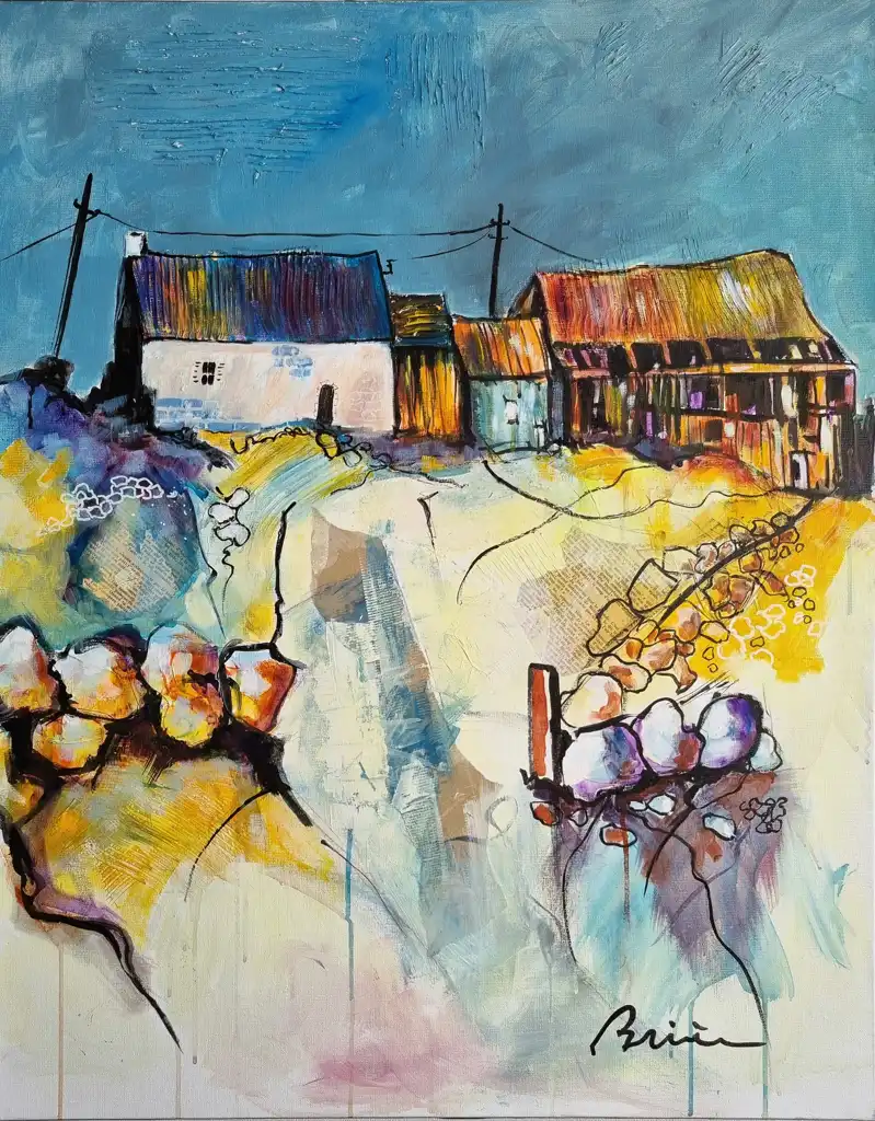 Patrick BRIERE, la vieille ferme, Painting