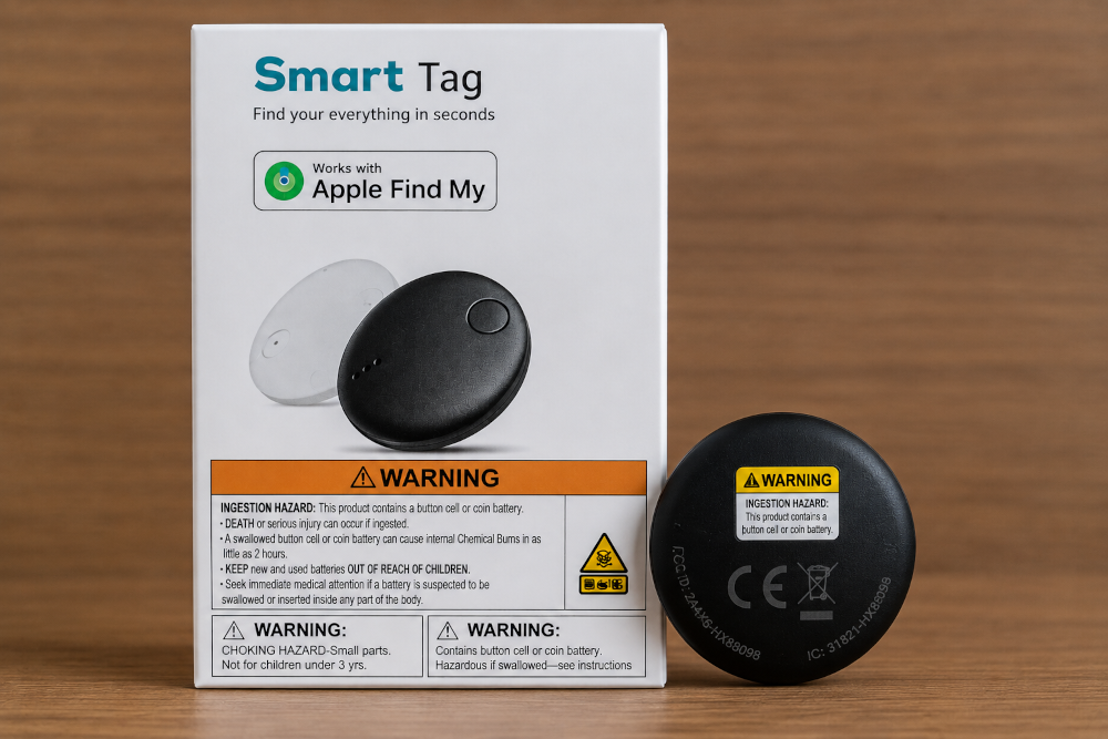 Traceur Bluetooth iSeeTag Smart Tag compatible avec Apple Localiser – Noir 3