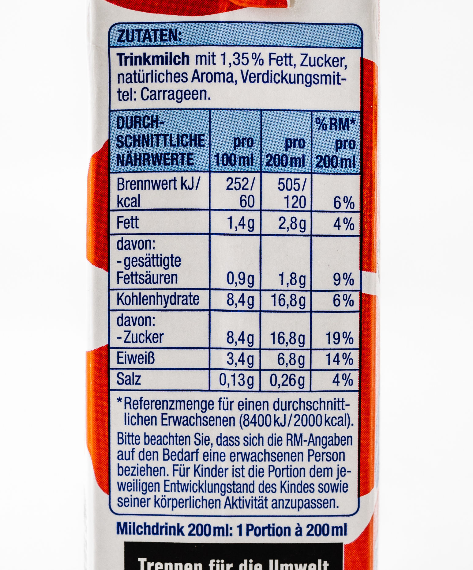 Gut & Günstig Milch mit Erdbeergeschmack