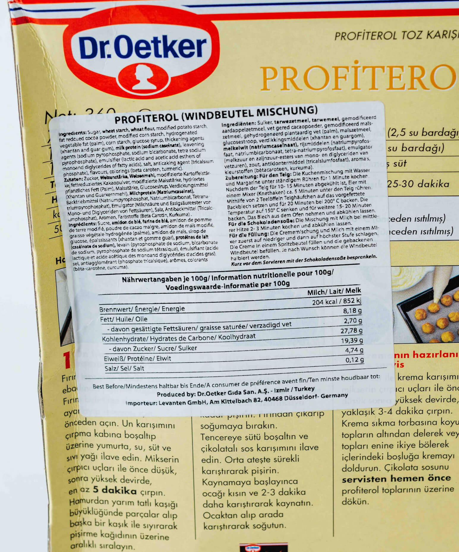 Dr. Oetker Profiterole Dessertmischung