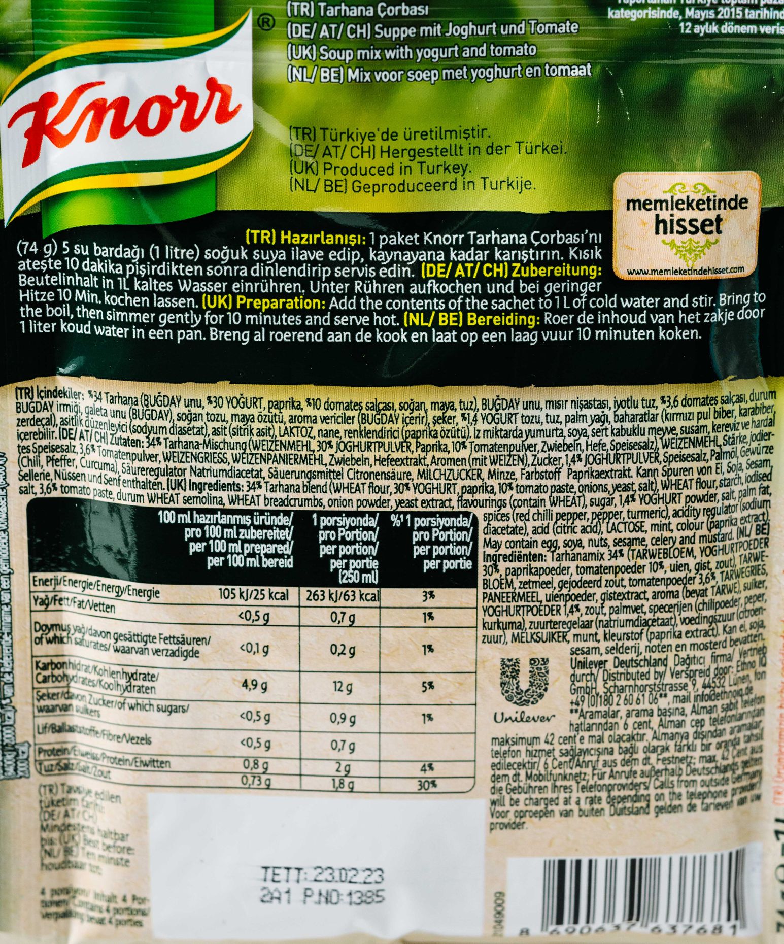 Knorr Tarhana Suppe